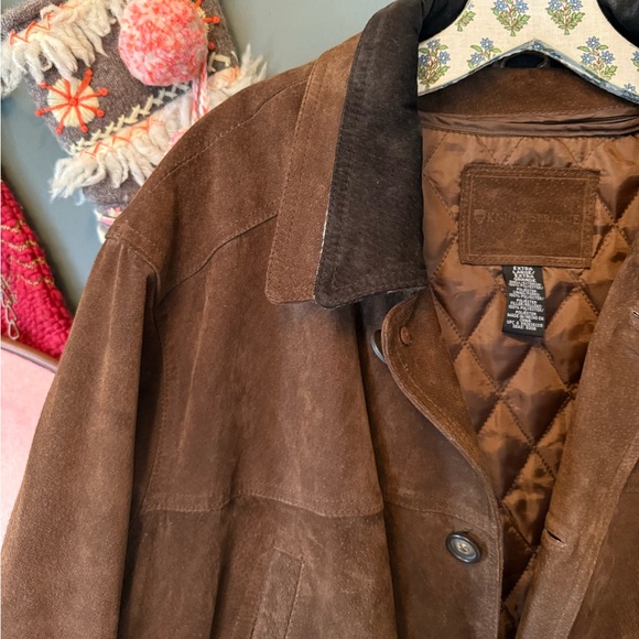 Knightsbridge Brown Suede Leather Vintage barn chore 
Coat jacket sz XL - Picture 7 of 10